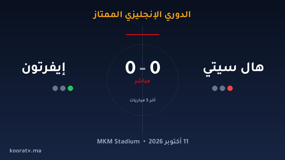 هال سيتي وإيفرتون يتعادلان 2-2 - الدوري الإنجليزي الممتاز