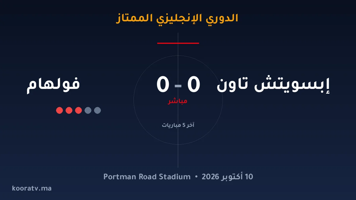 إبسويتش تاون وفولهام يتعادلان 2-2 - الدوري الإنجليزي الممتاز