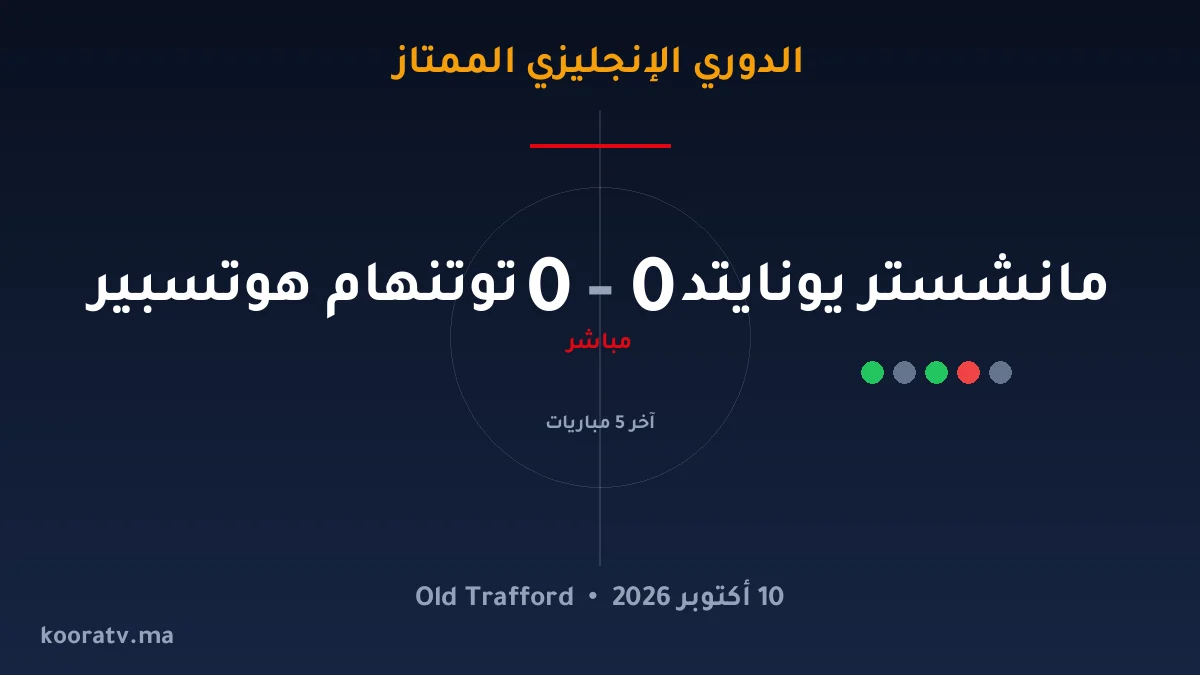 مانشستر يونايتد وتوتنهام هوتسبير يتعادلان 0-0 - الدوري الإنجليزي الممتاز