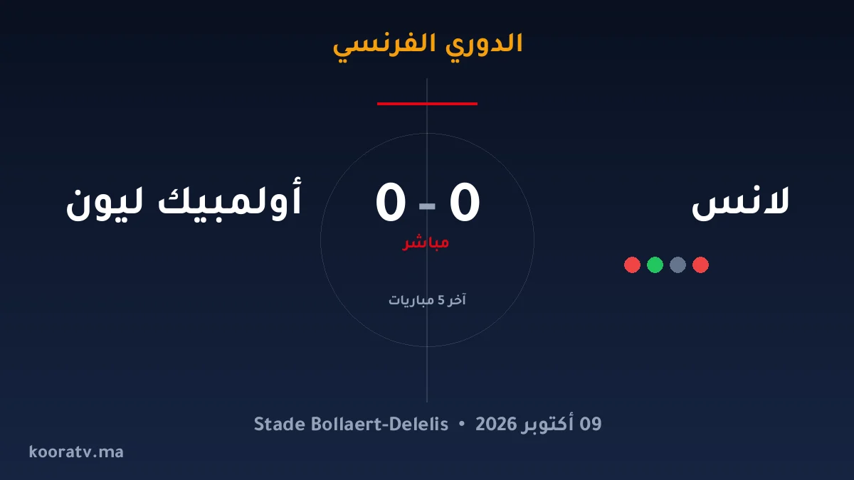 لانس يتغلّب على أولمبيك ليون بنتيجة 2-1 - الدوري الفرنسي