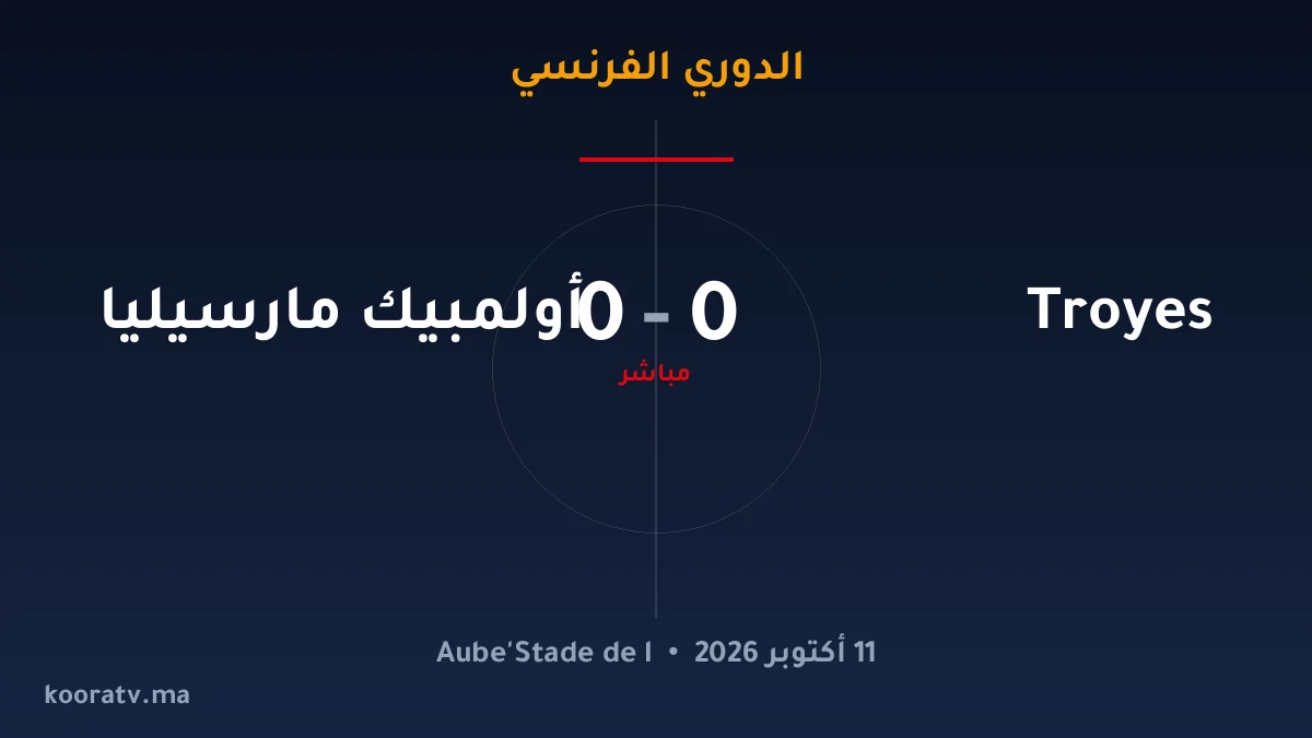أولمبيك مارسيليا يتغلّب على Troyes بنتيجة 2-0 - الدوري الفرنسي