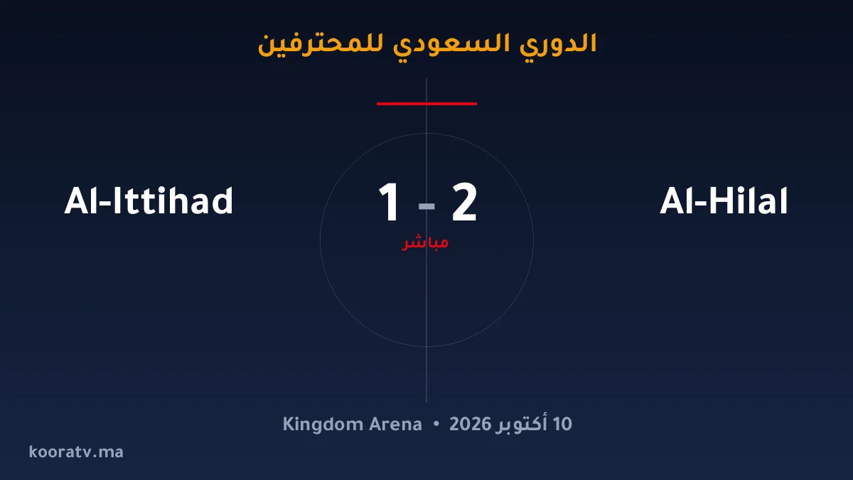 الهلال يتغلّب على الاتحاد بنتيجة 3-2 - نتيجة وأهداف وملخص المباراة | الدوري السعودي للمحترفين