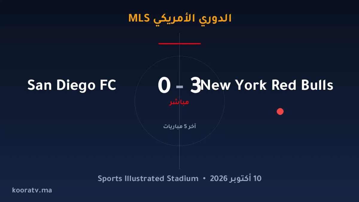 نيويورك ريد بولز يتغلّب على سان دييغو بنتيجة 4-1 - الدوري الأمريكي MLS