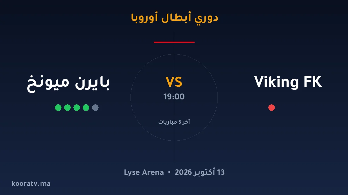 Viking FK وبايرن ميونخ يتعادلان 2-2 - دوري أبطال أوروبا